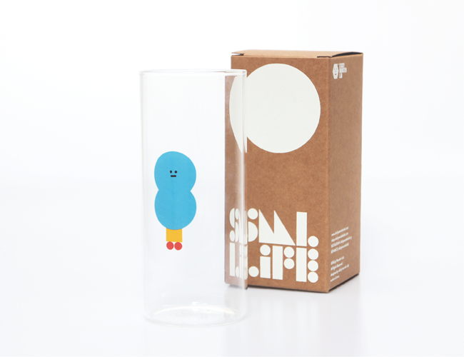SML GLASS CUP BLUE